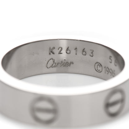 Cartier 18K White Gold 5.5mm LOVE Ring 56 7.5 4 of 6