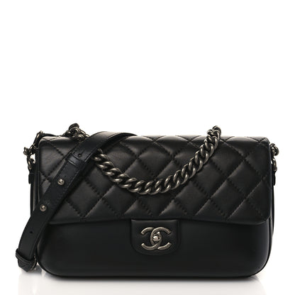 Chanel Calfskin Quilted Large Rock My Shoulder Flap Black 1 of 10