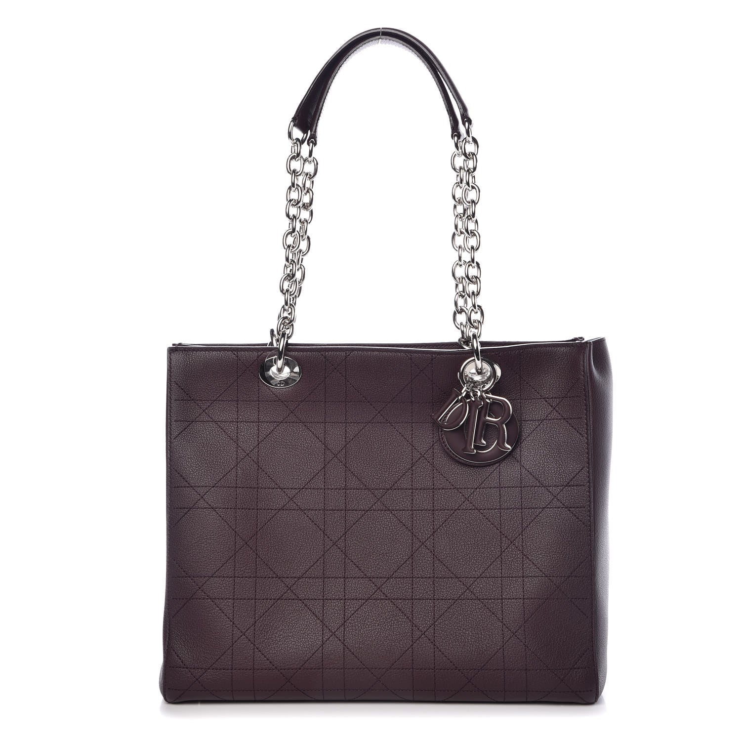 Christian Dior Grained Calfskin Cannage Medium Ultradior Tote Bordeaux 1 of 7