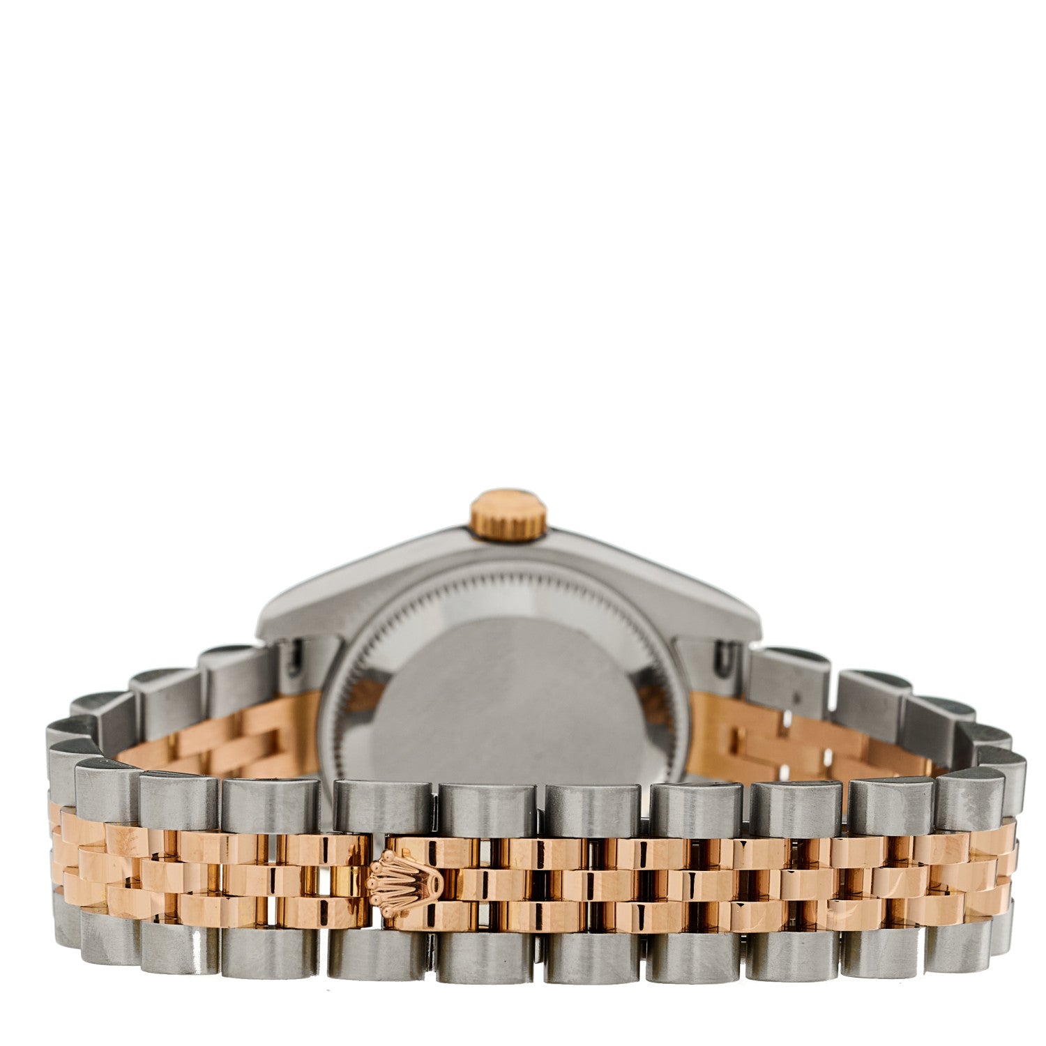 Rolex Stainless Steel 18K Everose Gold Diamond Black Mother of Pearl 26mm Oyster Perpetual Datejust Watch 179171 3 of 4