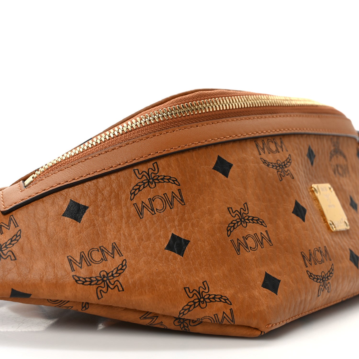 MCM Visetos Small Fusten Belt Bag Cognac 7 of 8