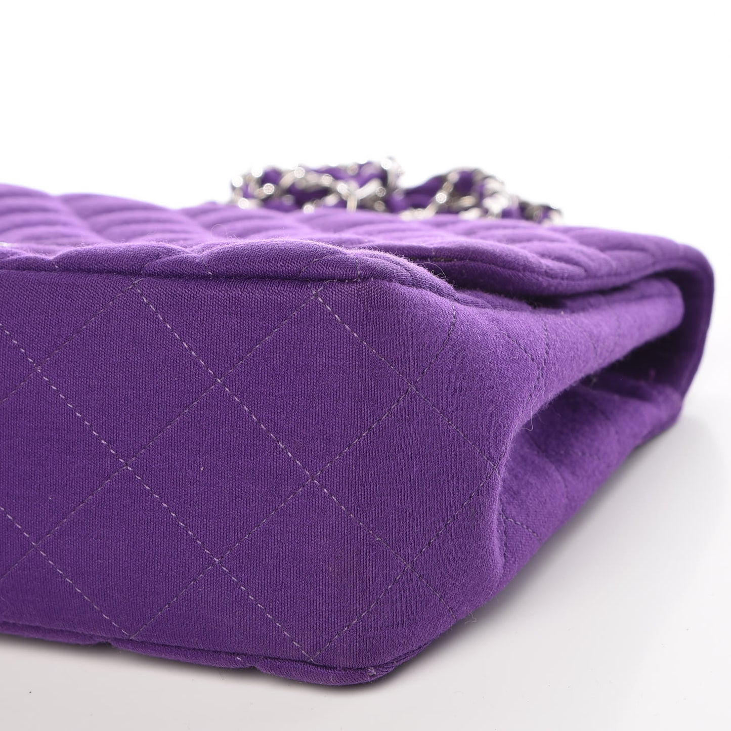 Jersey Quilted Jumbo Single Flap Purple