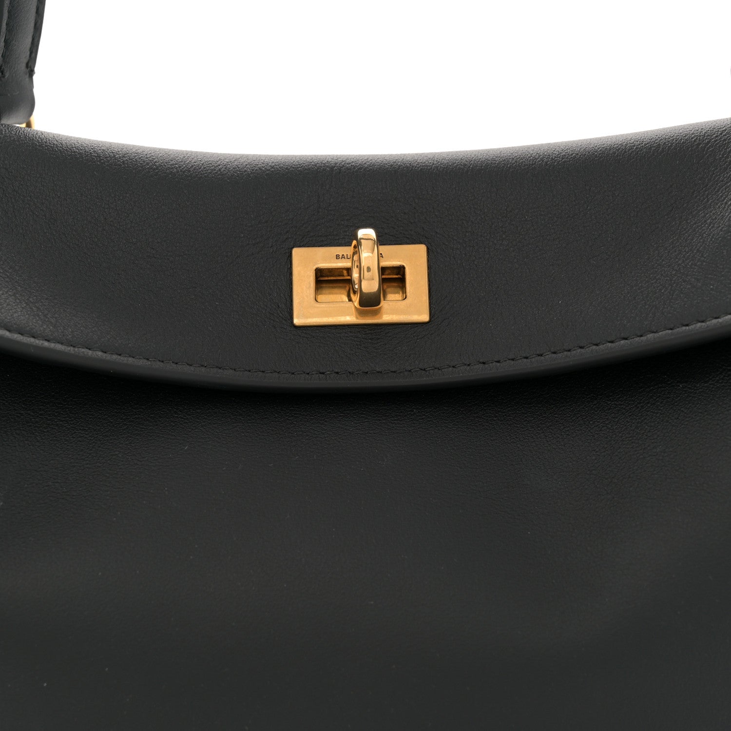 Balenciaga Natural Smooth Calfskin Small Rodeo Top Handle Handbag Black 7 of 11