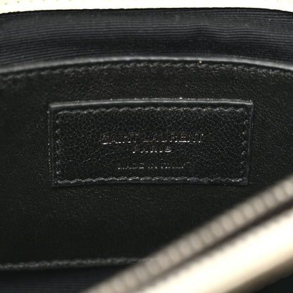 Saint Laurent Sheepskin Matelasse Chevron Monogram Medium College Bag Dove White 6 of 14
