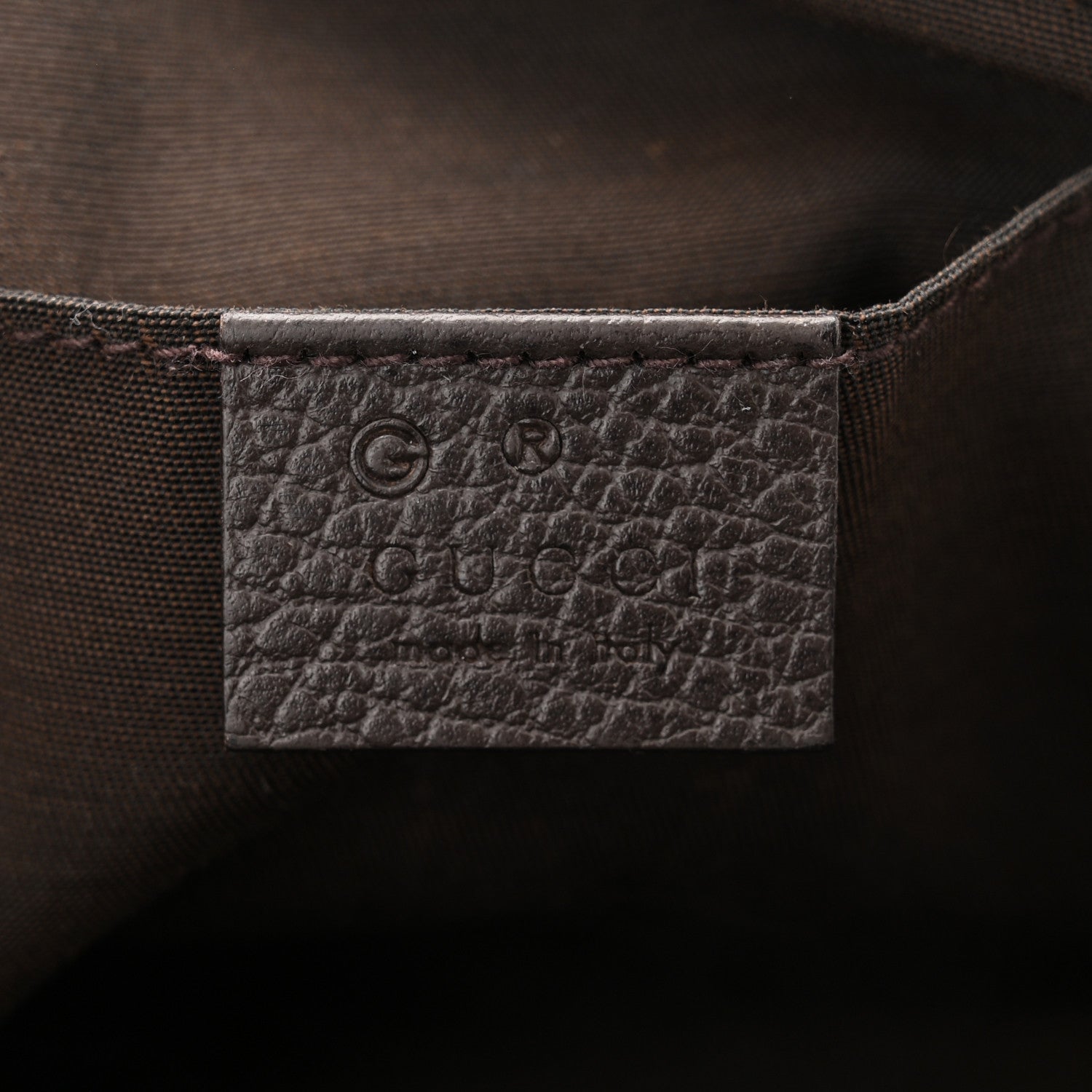 Gucci Monogram Dollar Calfskin Belt Bag Beige Ebony Testa di Moro Marrone Scuro 6 of 11