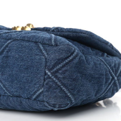 Chanel Denim Quilted Medium Chanel 19 Flap Blue 9 of 10