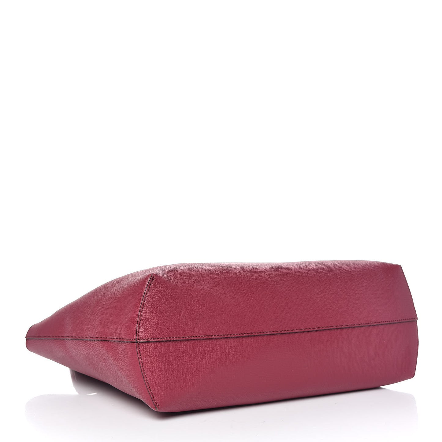 Vitello Vienna Enamel F is Fendi Shopping Tote Black Cherry Taupe