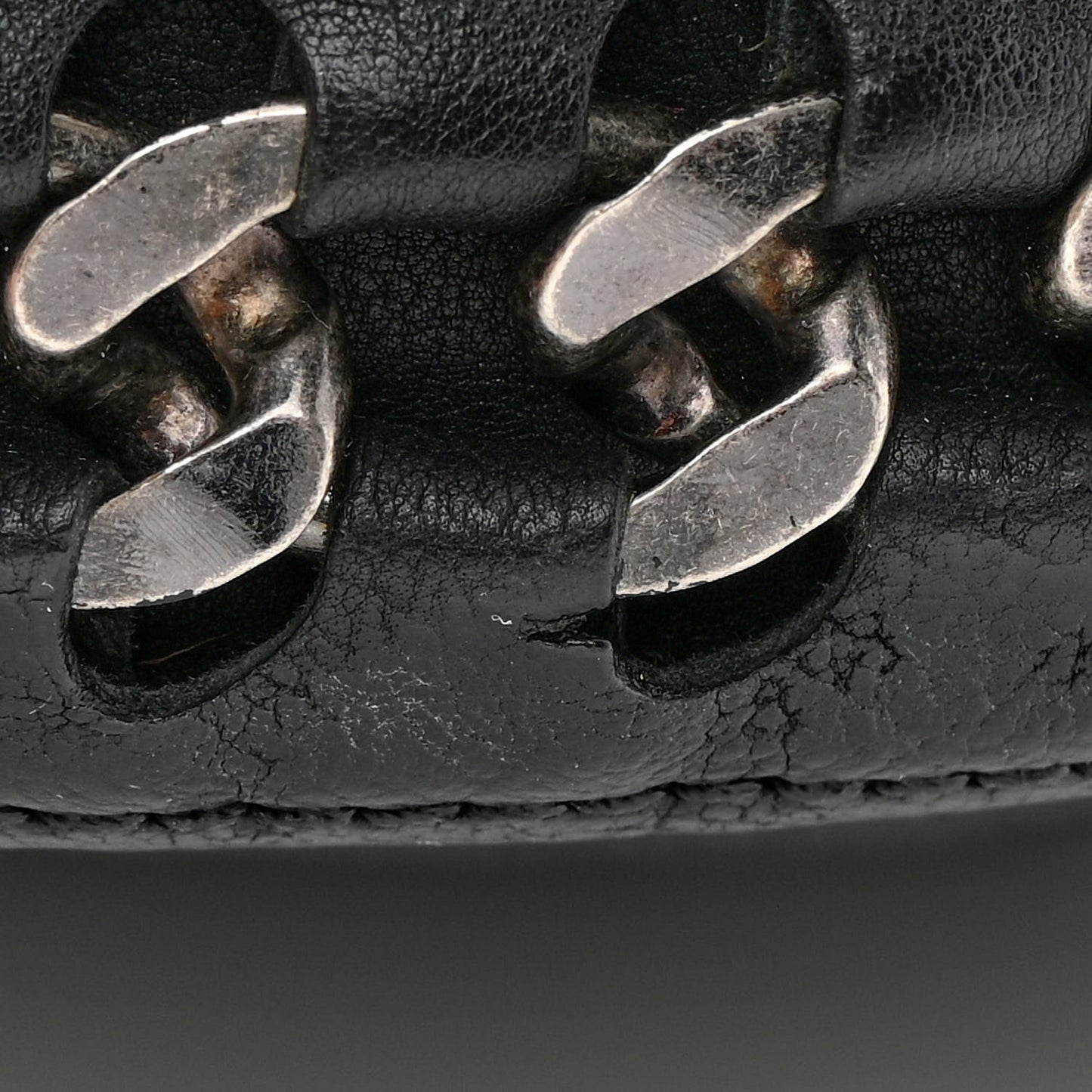 Calfskin Modern Chain Hobo Black