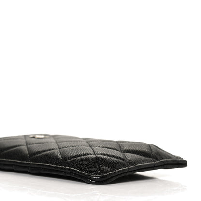 Chanel Caviar Quilted Classic Flat Wallet Pouch Black 8 of 10