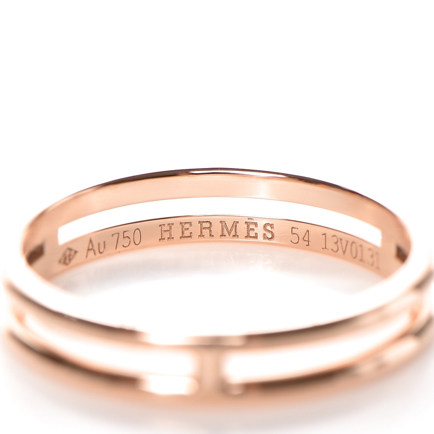 18K Rose Gold Ariane Wedding Band Ring 54 7