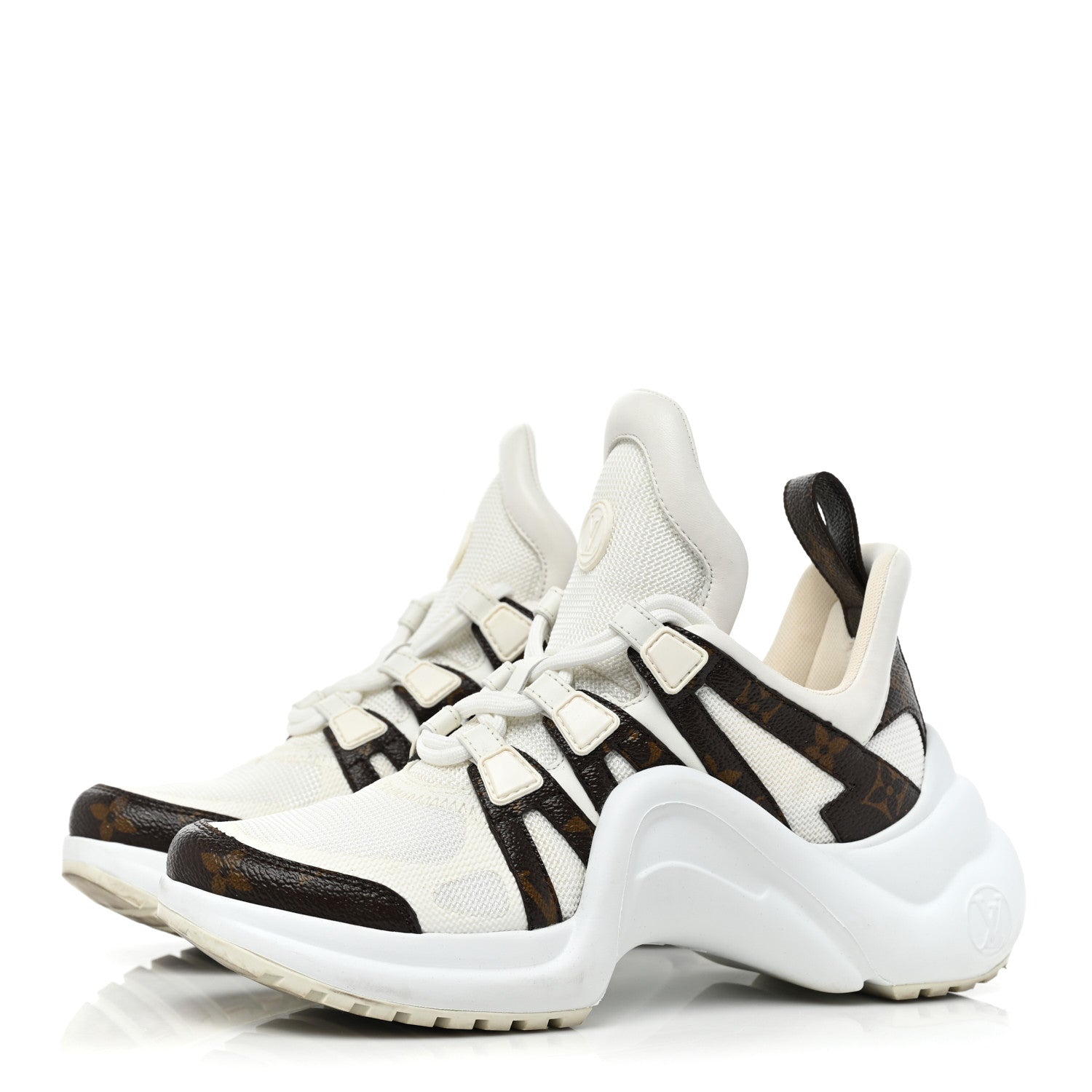 Louis Vuitton Patent Monogram LV Archlight Sneakers 36.5 White 3 of 11