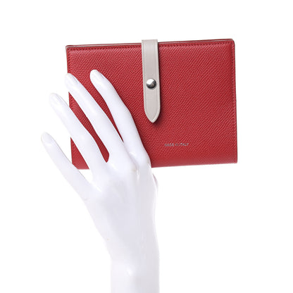 Celine Grained Calfskin Strap Passport Cover Pop Red 2 of 8