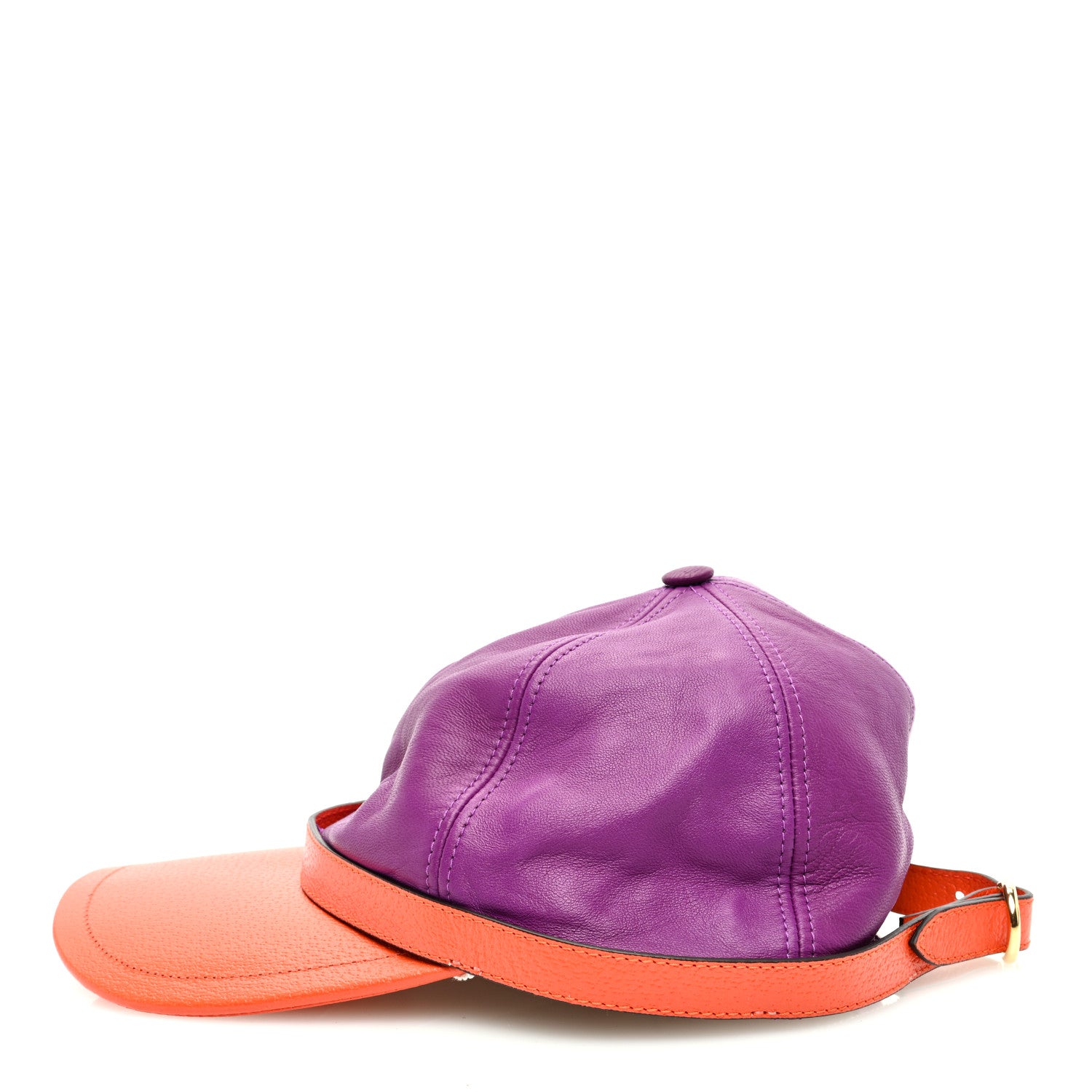 Gucci Lambskin Baseball Hat M Purple Orange 4 of 8