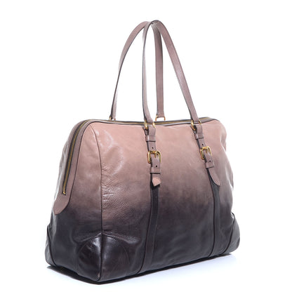 Prada Glace Calf Zipper Tote Fumo Sfumato 3 of 9