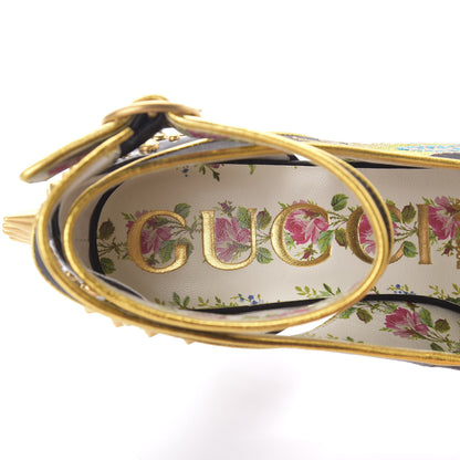 Gucci Satin Embroidered Dragon Caspar Pumps 36 Black 7 of 9
