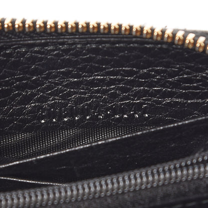 Gucci Pebbled Calfskin Soho Zip Around Wallet Black 7 of 10