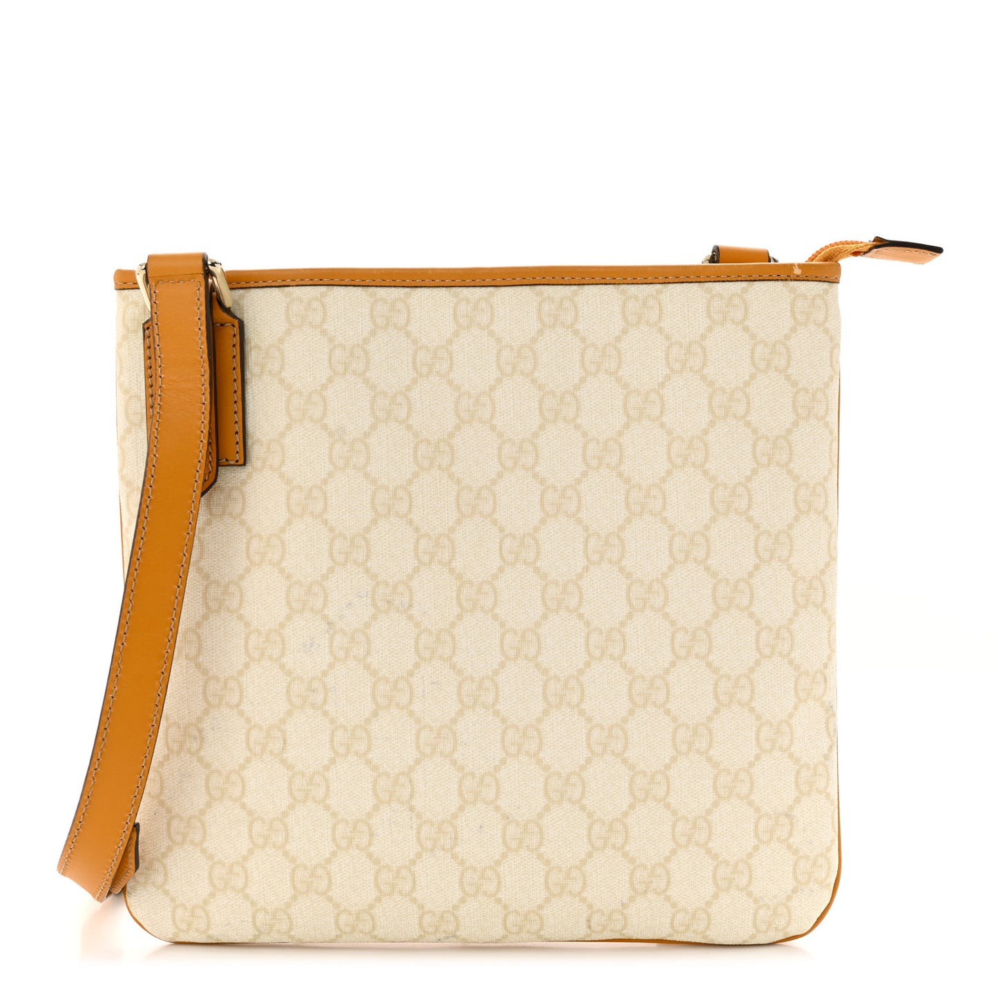 GG Plus Monogram Flat Messenger Bag White