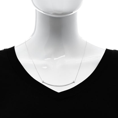 Tiffany Sterling Silver Large T Smile Pendant Necklace 2 of 5