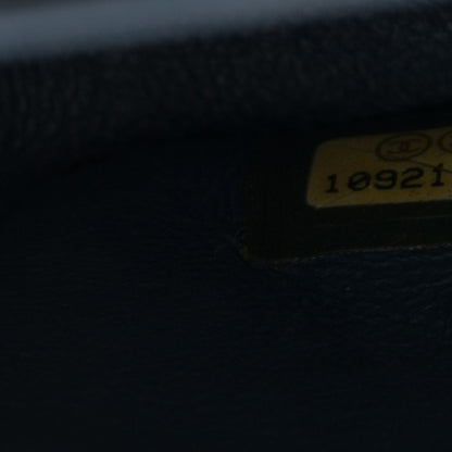 Chanel Lambskin Quilted Medium Double Flap Dark Blue 8 of 8