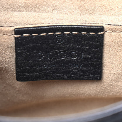 Gucci Pebbled Calfskin Small 1973 Chain Shoulder Bag Black 5 of 8