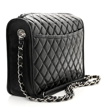 Chanel Aged Calfskin Quilted Large Working Vibe Camera Case Black 3 of 10