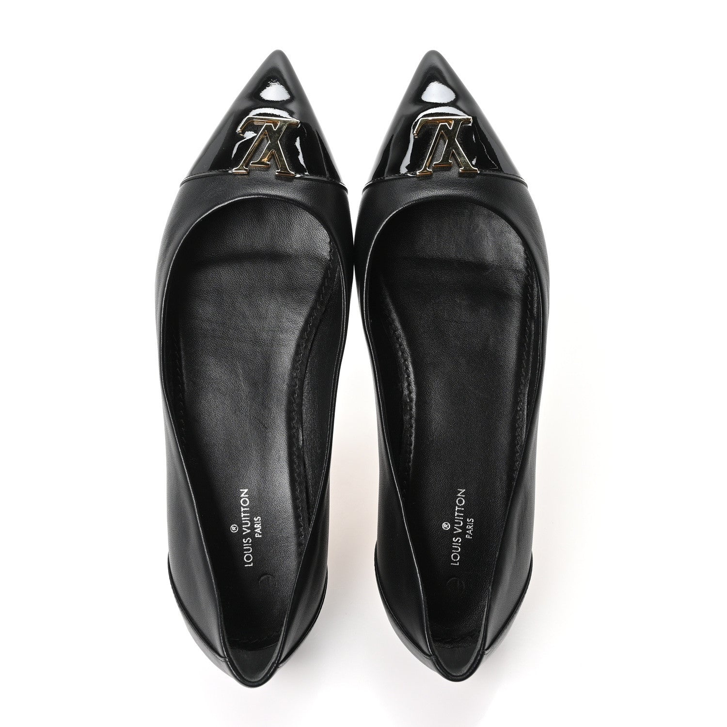 Louis Vuitton Lambskin Capucines Flat Ballerinas 36.5 Black 2 of 10