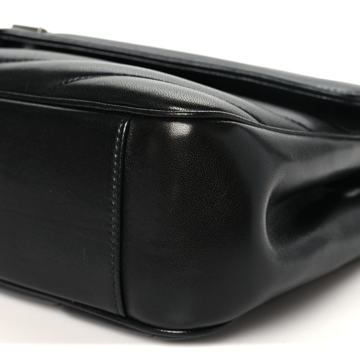 Saint Laurent Lambskin Chevron Quilted Medium Loulou Black 11 of 11