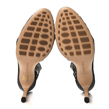 Bottega Veneta Mesh Nappa Chunky Chain Sandals 37.5 Black 5 of 9