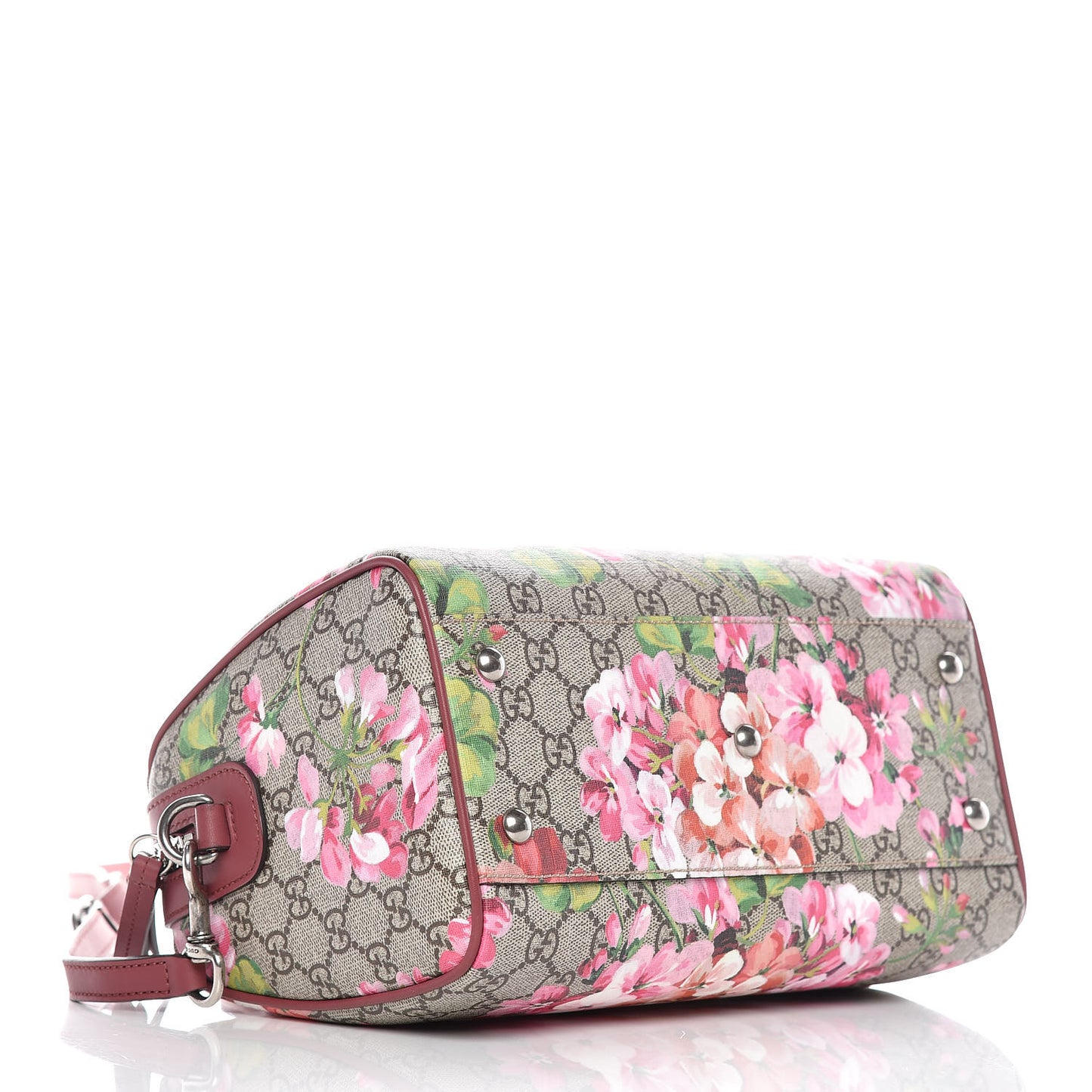 GG Supreme Monogram Blooms Small Boston Beige Multicolor Dry Rose