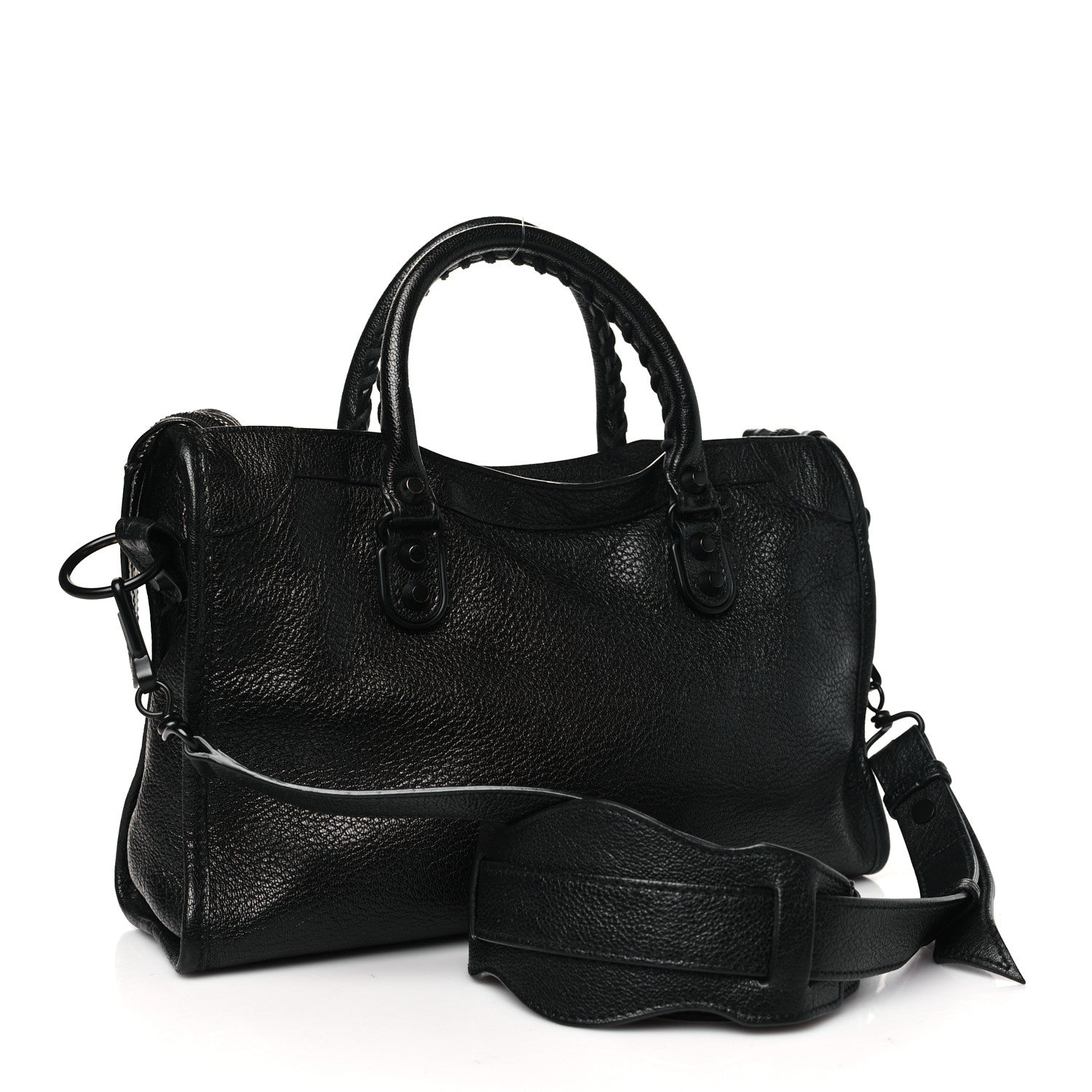 Balenciaga Chevre Black Metallic Edge Hardware S City Black 4 of 12