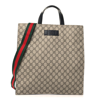 Gucci Soft GG Supreme Monogram Web Vertical Tote Black 1 of 10