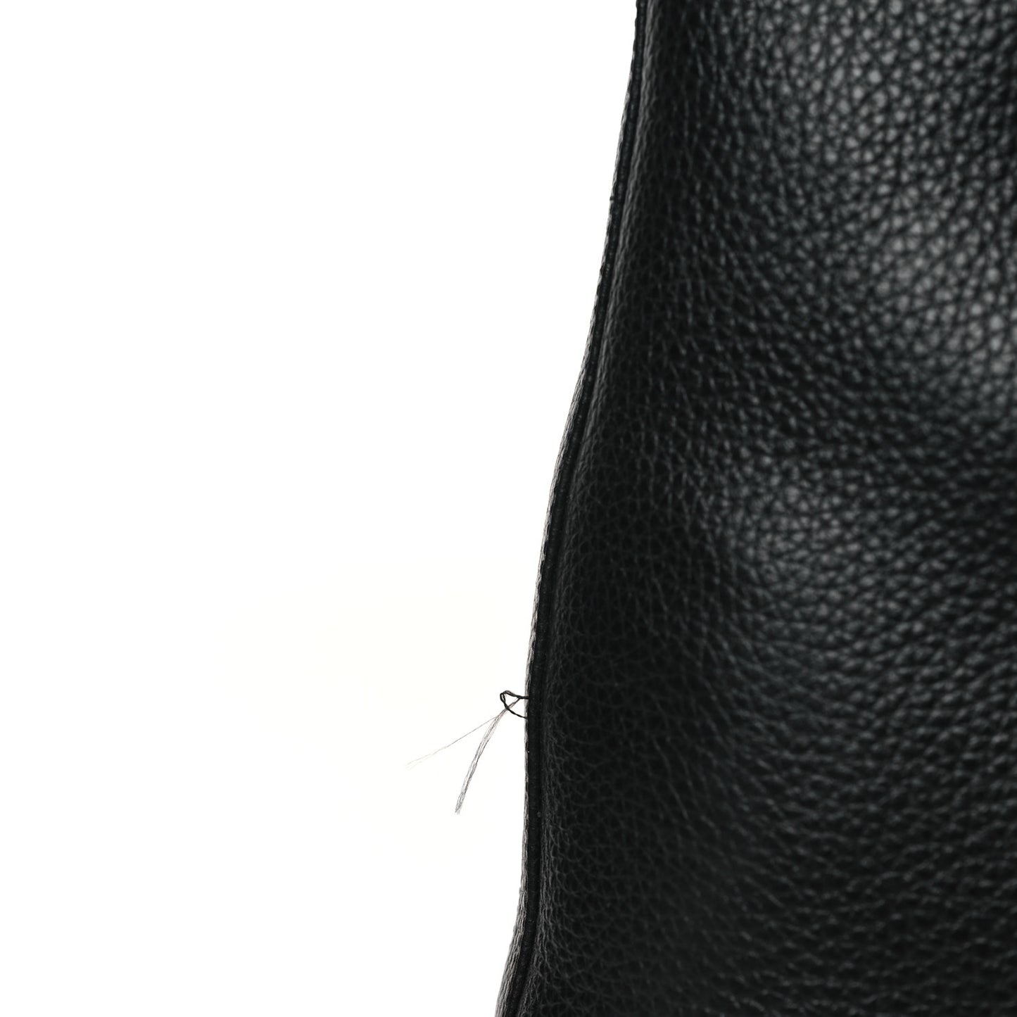 Grained Calfskin Shark Lock Biker Ankle Boots 36 Black
