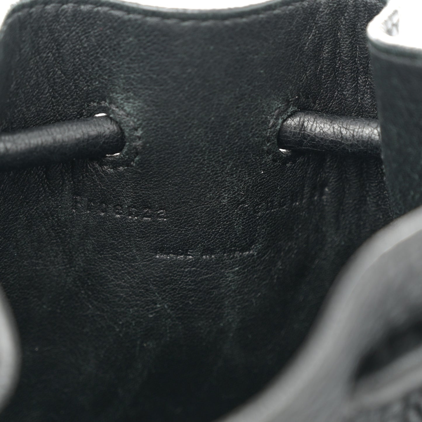 Calfskin Buffalo Mini Bucket Bag Black