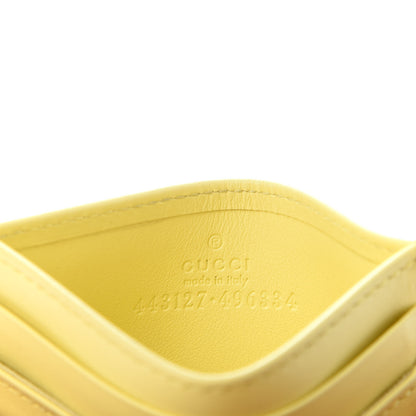 Gucci Calfskin Matelasse GG Marmont Card Holder Banana 5 of 5