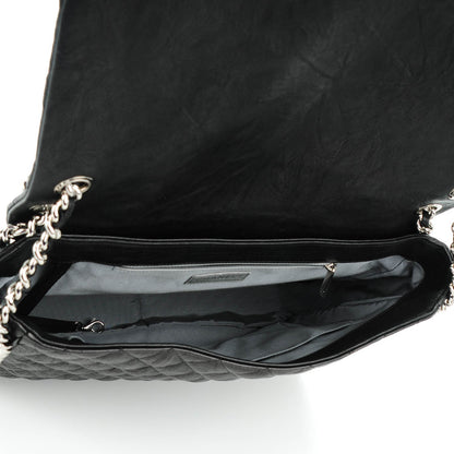 Chanel Washed Lambskin Quilted Maxi Chain Around Flap Black 5 of 7