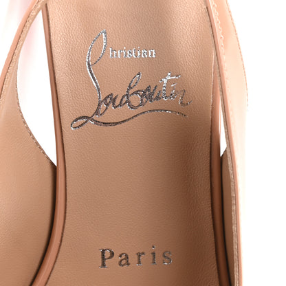 Christian Louboutin Patent Lady Fanny Slingback 120 Pumps 38.5 Blush 8 of 9