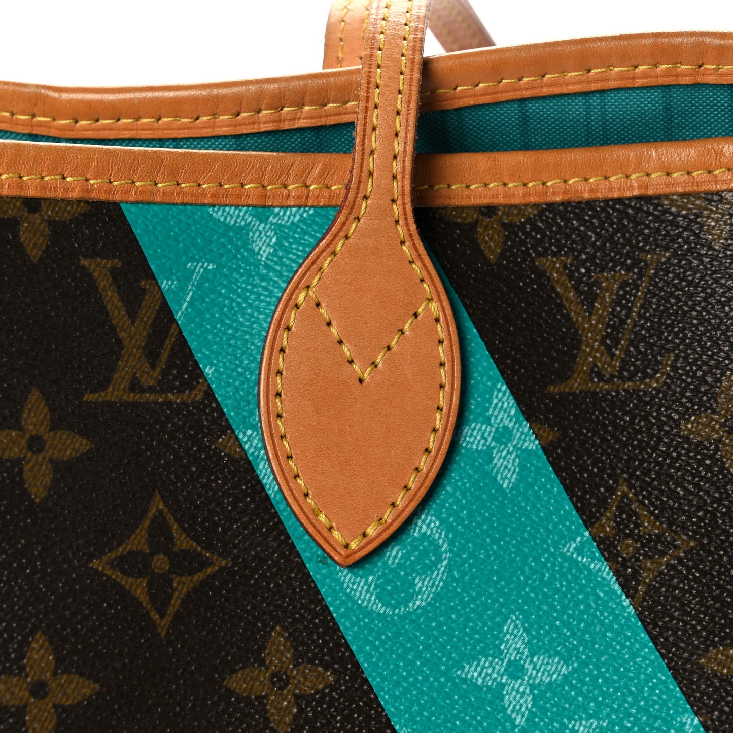 Monogram V Neverfull MM Turquoise