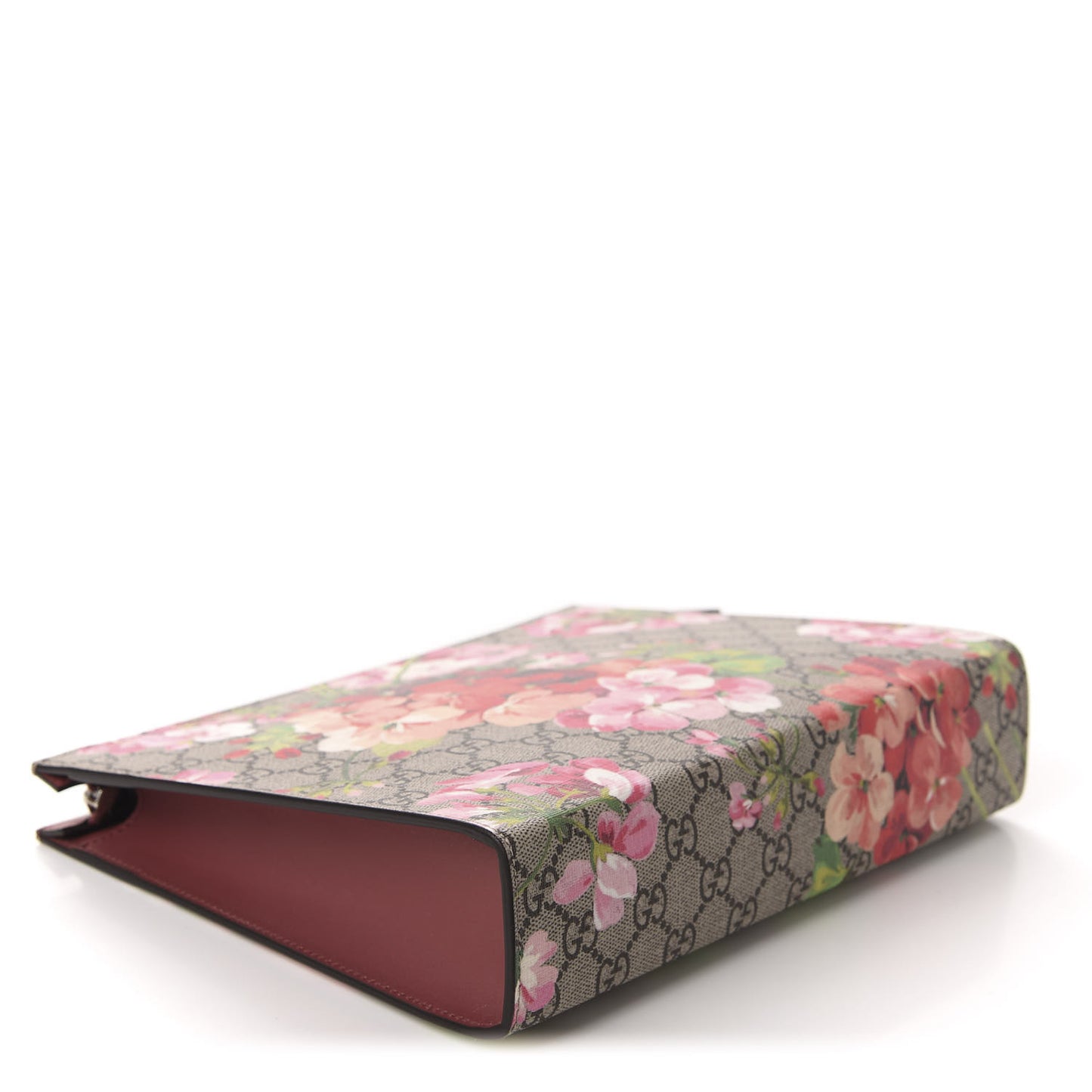 GG Supreme Monogram Blooms Large Cosmetic Case Beige Multicolor Dry Rose
