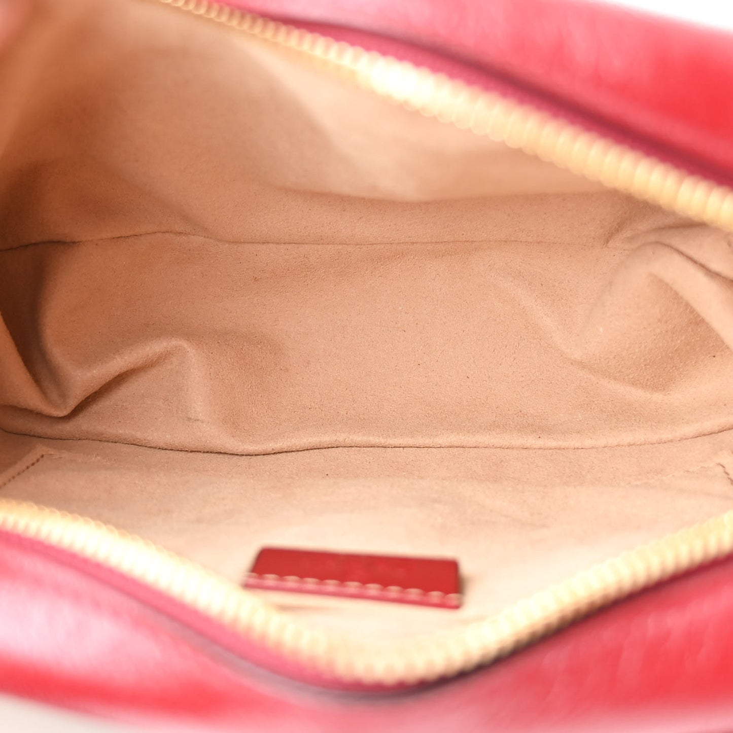 Monogram Azalea Calfskin Matelasse Diagonal Small GG Marmont Chain Shoulder Bag Beige Ebony New Cherry Red
