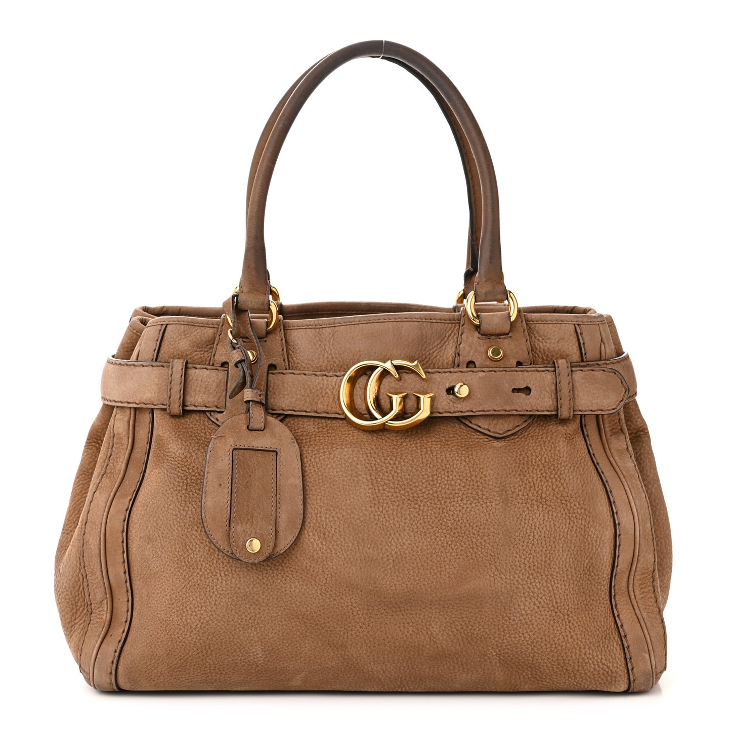 Suede Medium GG Running Tote Brown