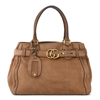 Gucci Suede Medium GG Running Tote Brown 1 of 12