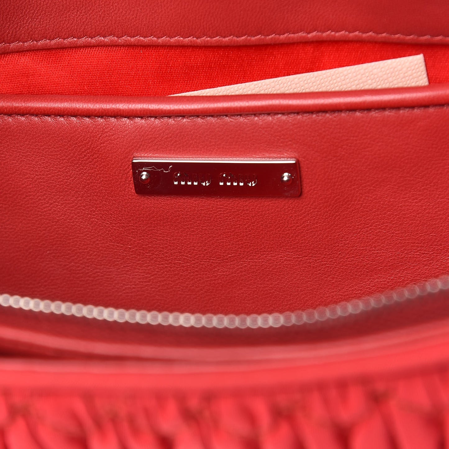 Faille Matelasse Crystal Flap Clutch Fuoco
