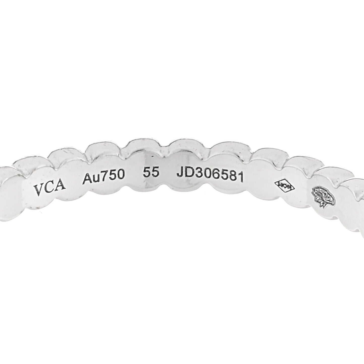 18K White Gold Small Perlee Ring 55 7.25