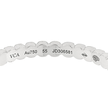 Van Cleef & Arpels 18K White Gold Small Perlee Ring 55 7.25 4 of 5