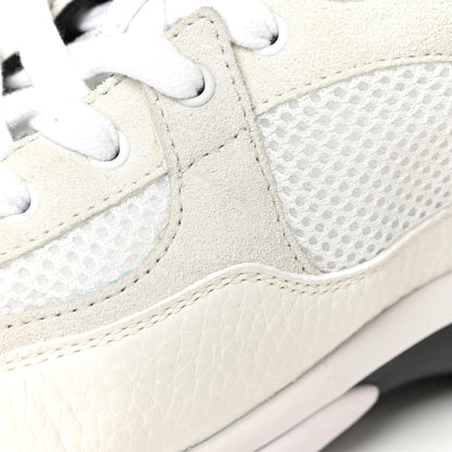 Chanel Mesh Suede Calfskin Grained Calfskin Womens CC Sneakers 39 White Black 16 of 17