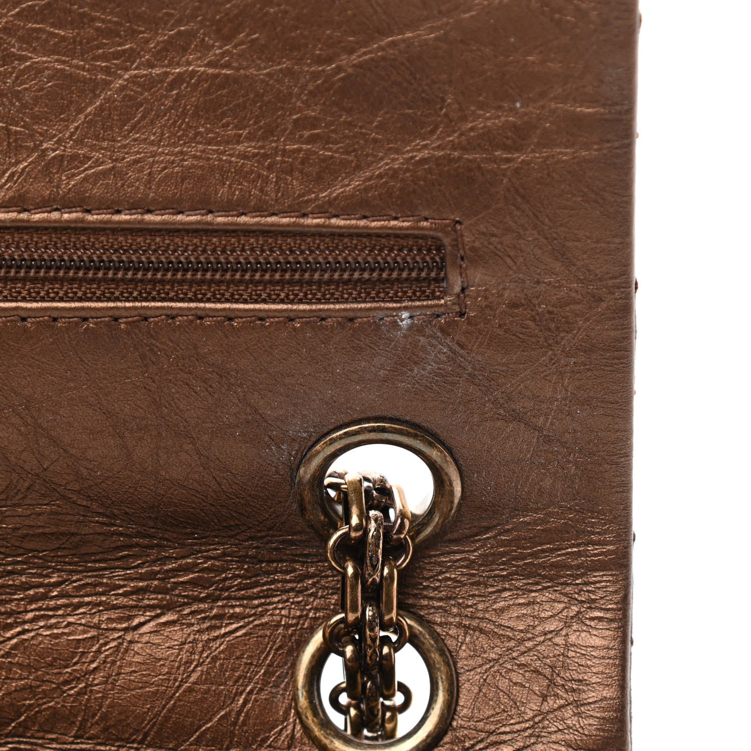Chanel Metallic Aged Calfskin Quilted 2.55 Reissue 225 Flap Bronze 13 of 14