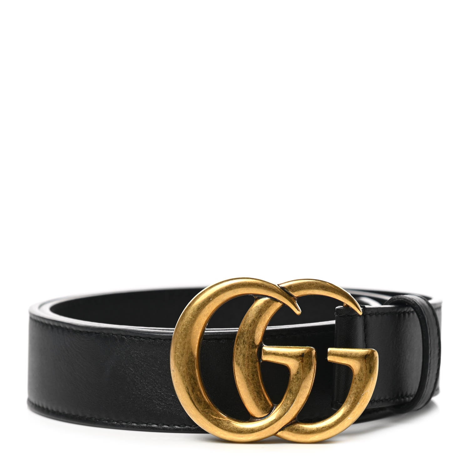 Gucci Calfskin Double G 30mm Belt 75 30 Black 1 of 5