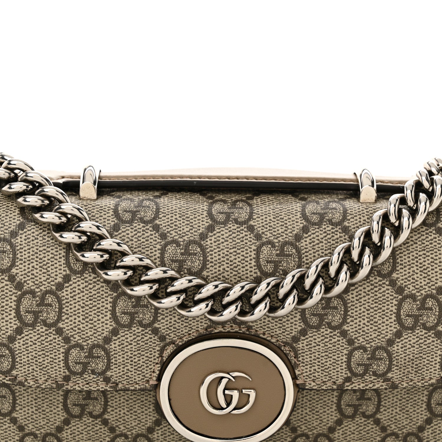 Gucci Senna GG Supreme Petite Mini GG Top Handle Shoulder Bag Beige Ebony 7 of 12