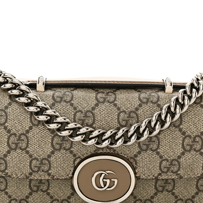 Gucci Senna GG Supreme Petite Mini GG Top Handle Shoulder Bag Beige Ebony 7 of 12
