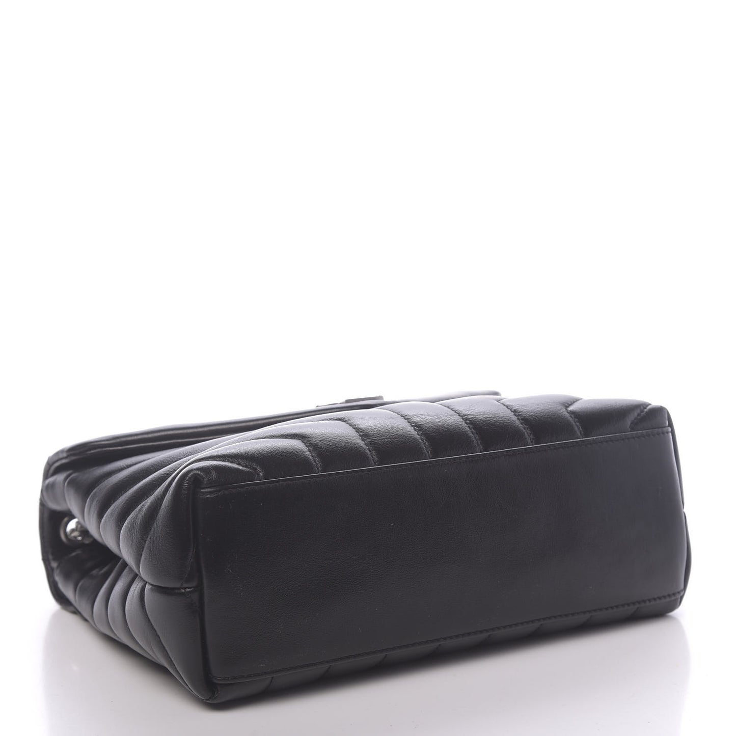 Calfskin Y Quilted Monogram Small Loulou Chain Satchel Black